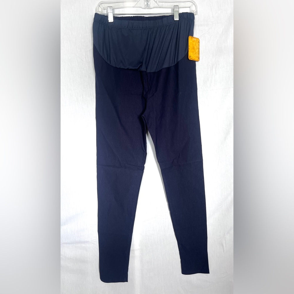 Hybrid & Company High-Waisted Soft Stretch Pants - Navy - Size M - Made in US